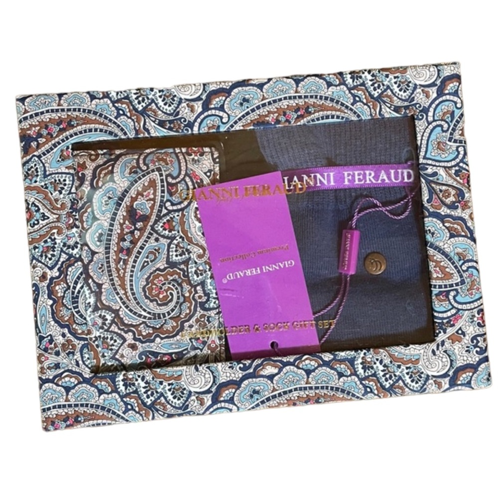 Gianni Feraud Cardholder and Sock Set NEW!